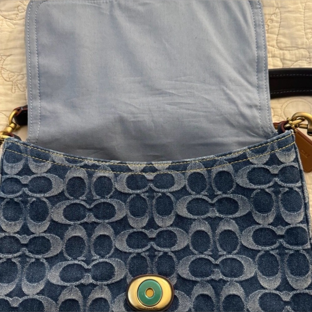 Vintage Coach Denim Shoulder Bag - Picture 9 of 11
